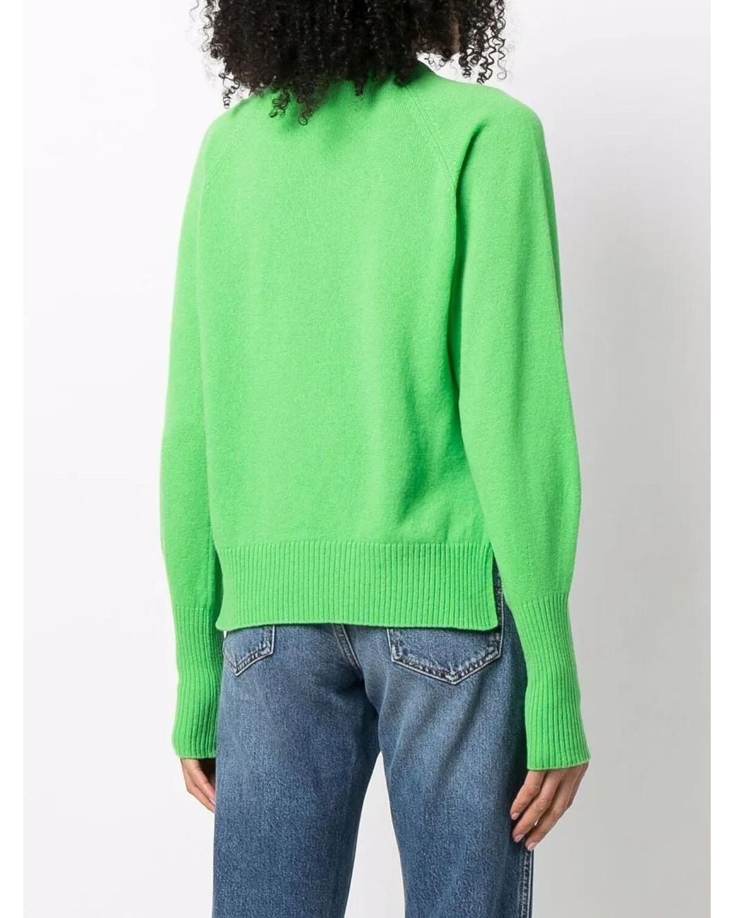 Philosophy Di Lorenzo Serafini Green Logo-Intarsia Crew-Neck Jumper