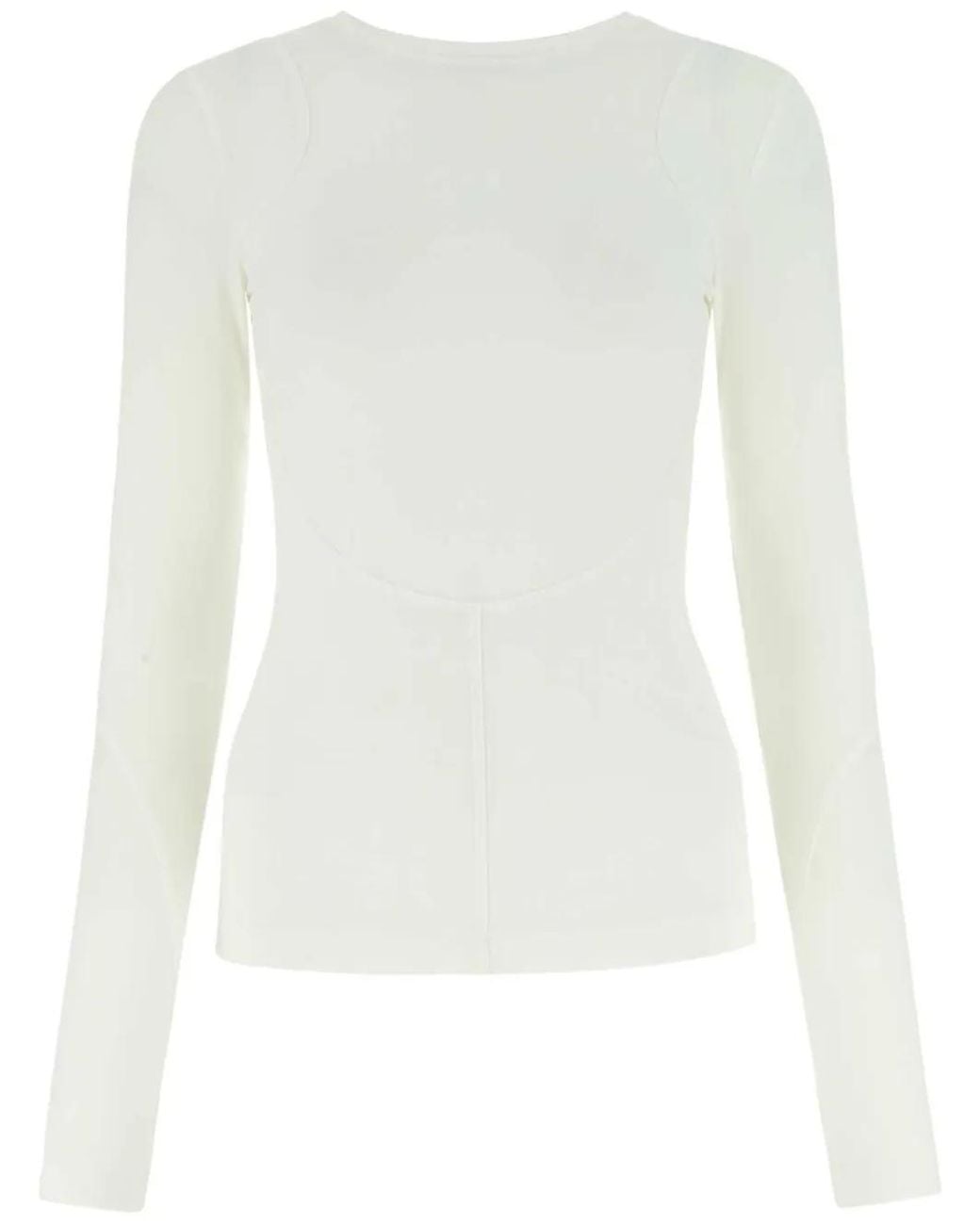 Givenchy White Cut-Out Crew-Neck T-Shirt
