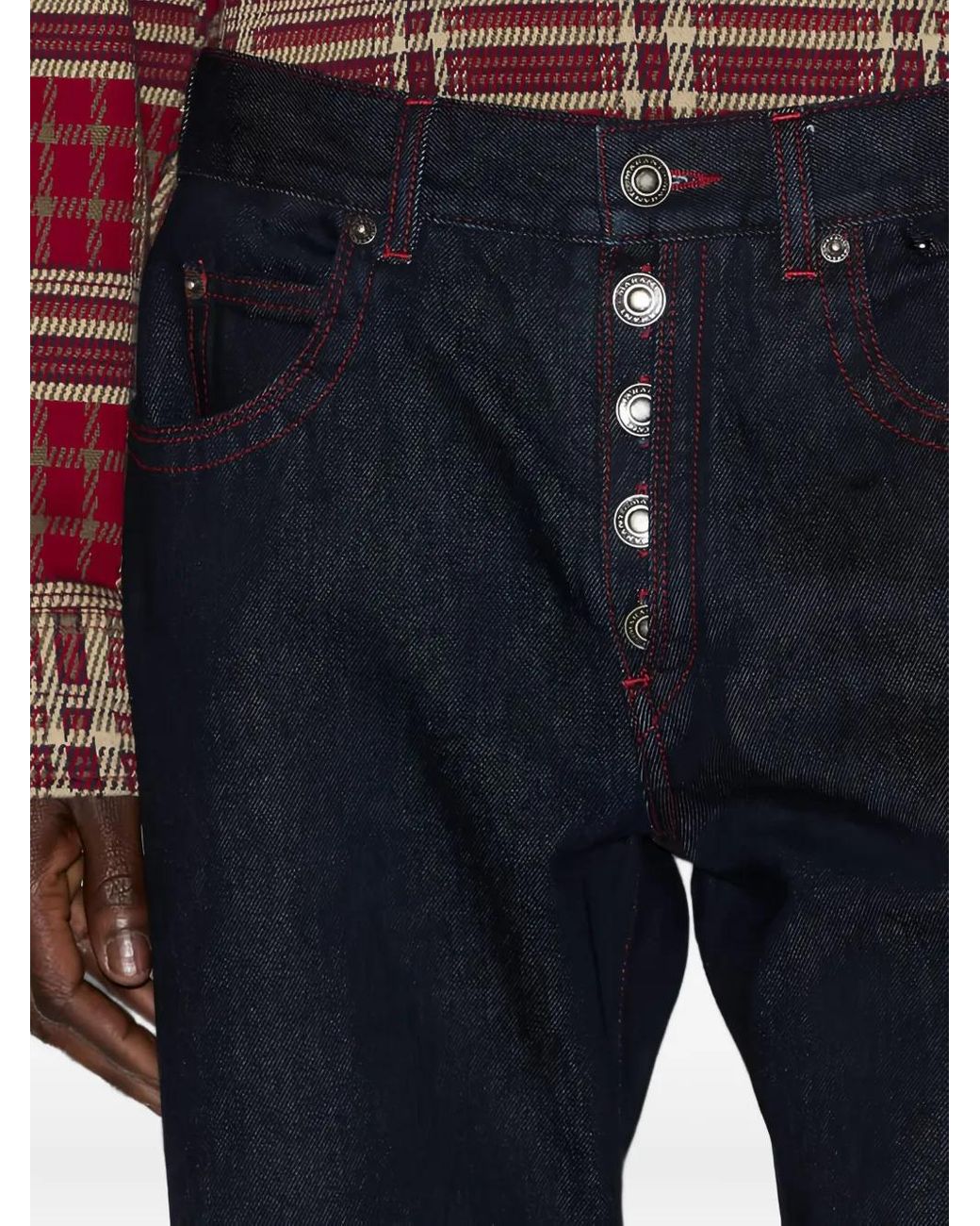 Isabel Marant Blue Jeffrey Button-Fly Jeans for men
