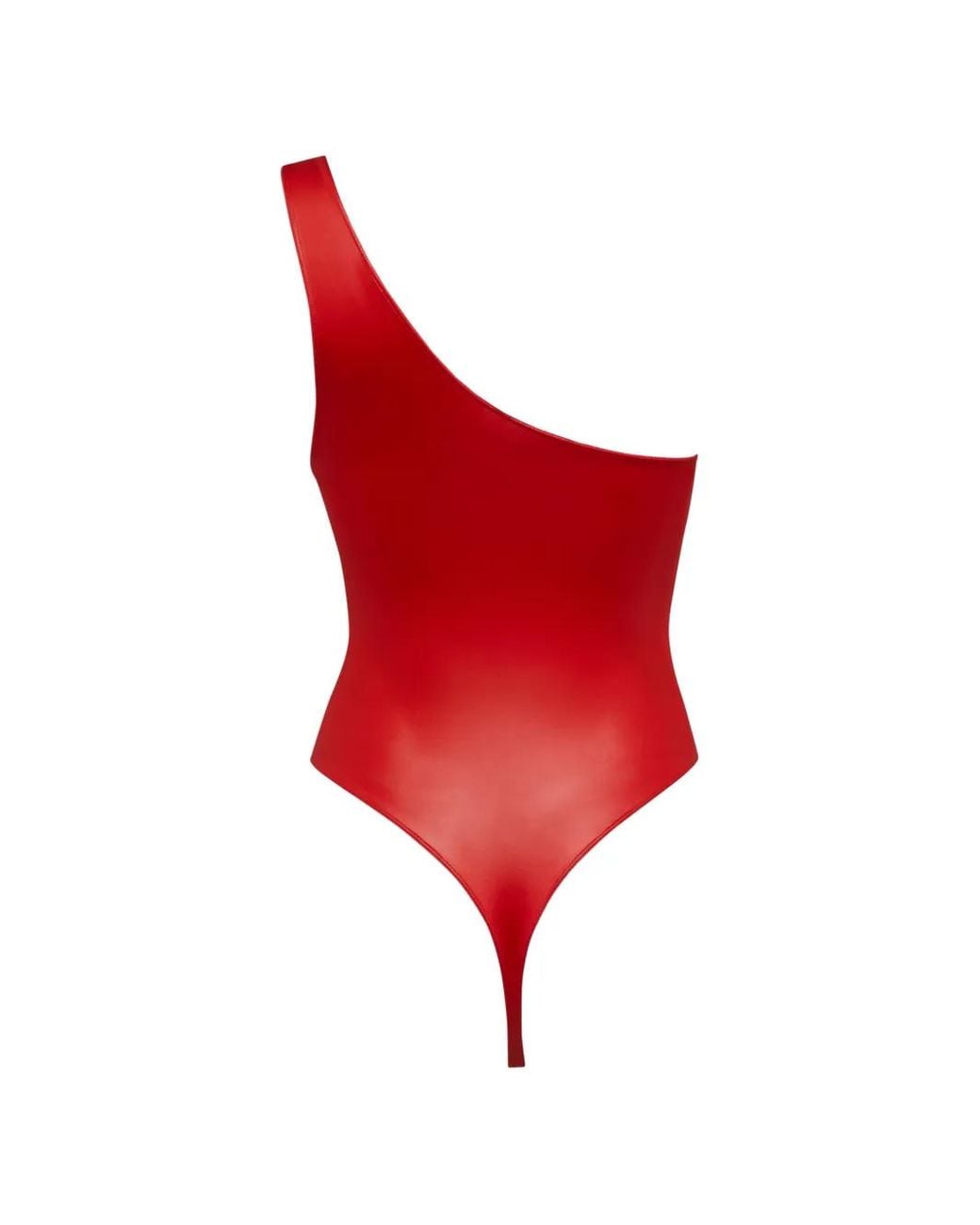 Maison Close Red Splash Asymmetric Swimsuit