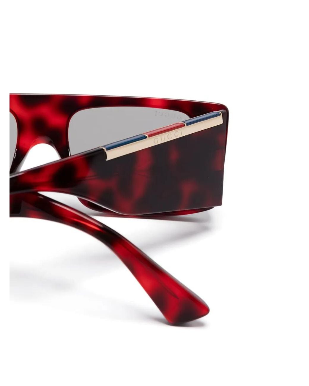 Gucci Brown Rectangular-Frame Sunglasses for men