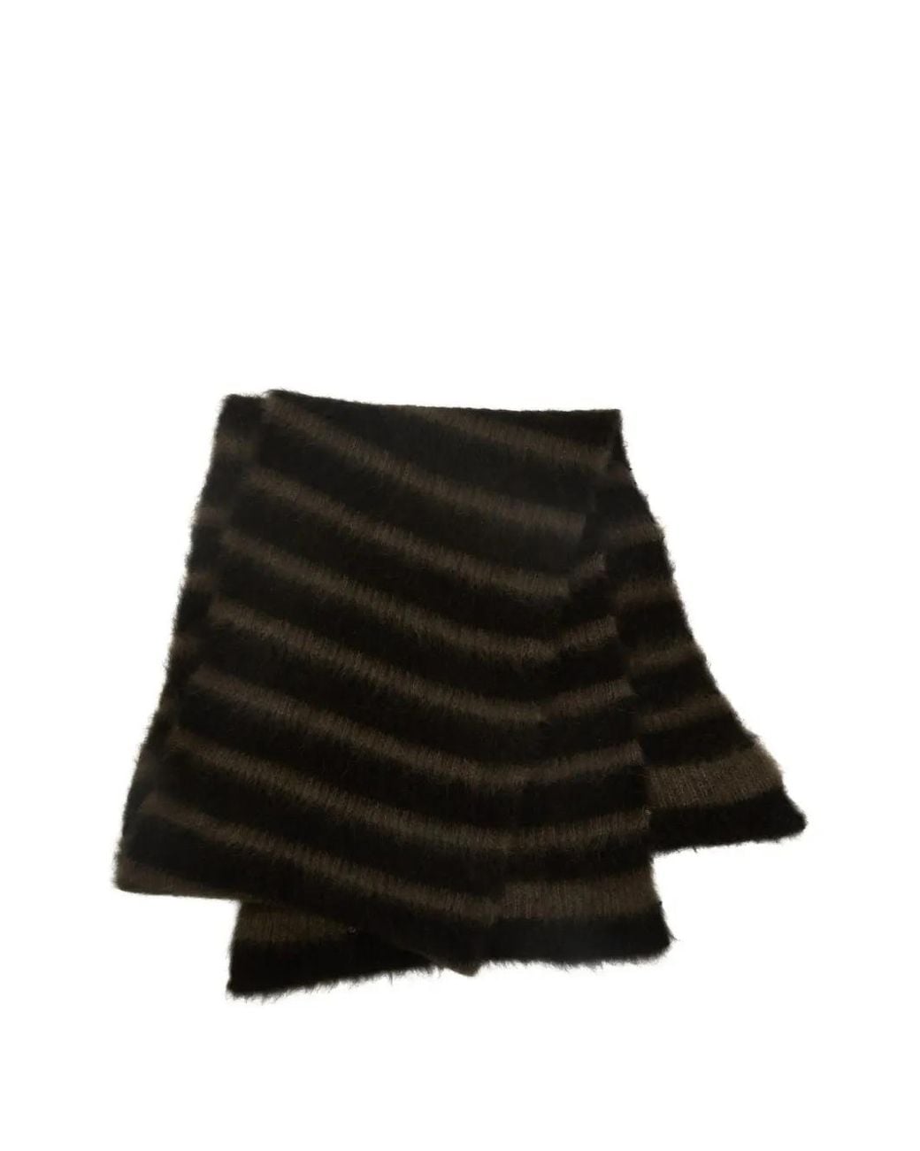 Sciarpa A Righe di Amaranto in Black da Uomo