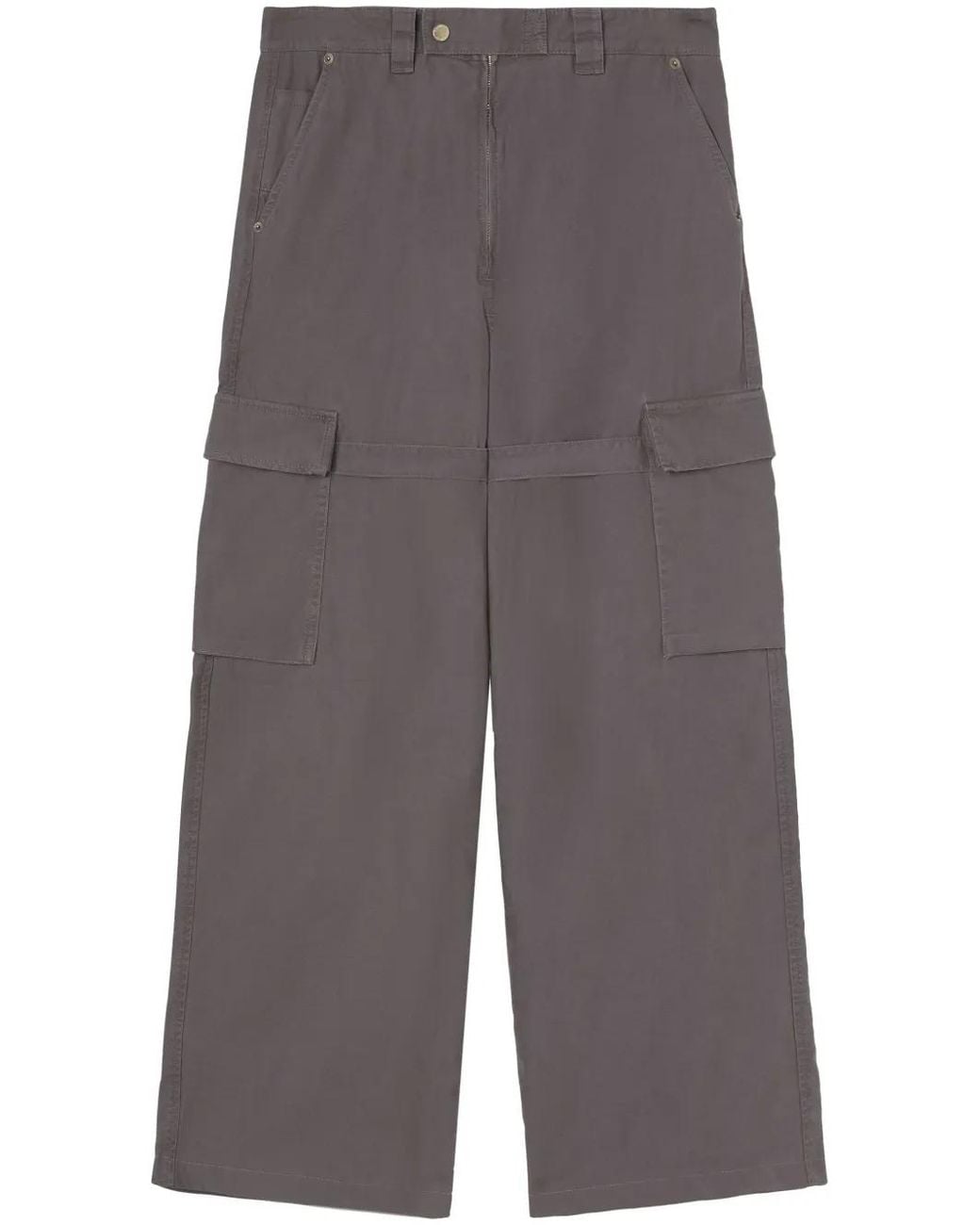 Ambush Gray Belted-Leg Cargo Trousers