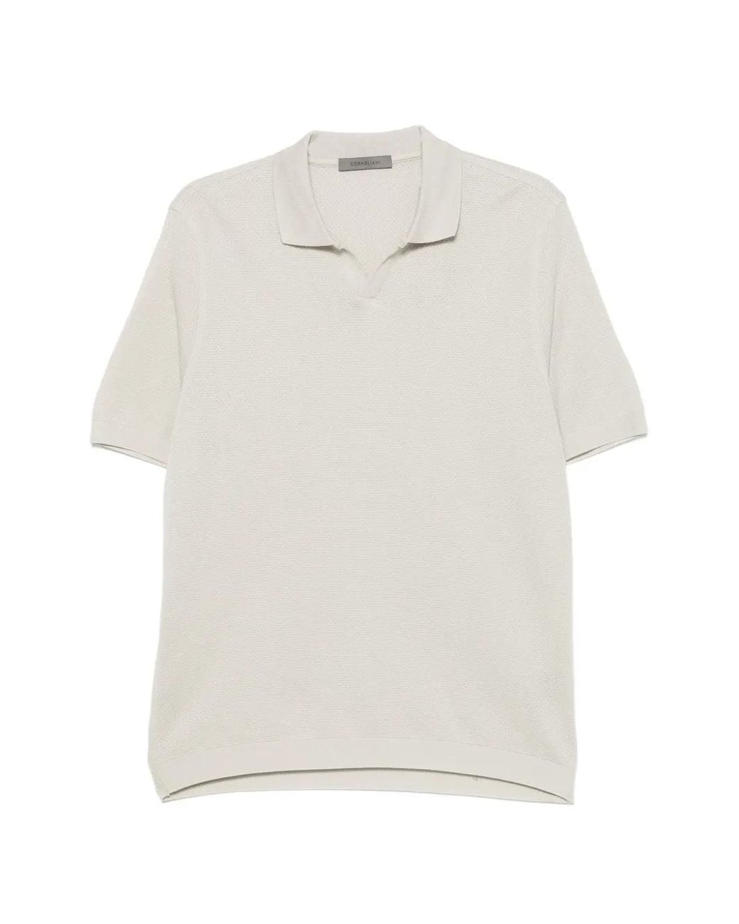 Corneliani White T-Shirt À Design Texturé for men