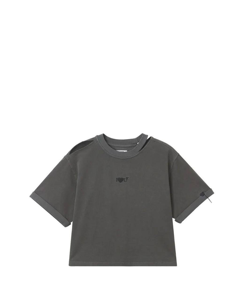 Izzue Black Cut-Out Detail T-Shirt
