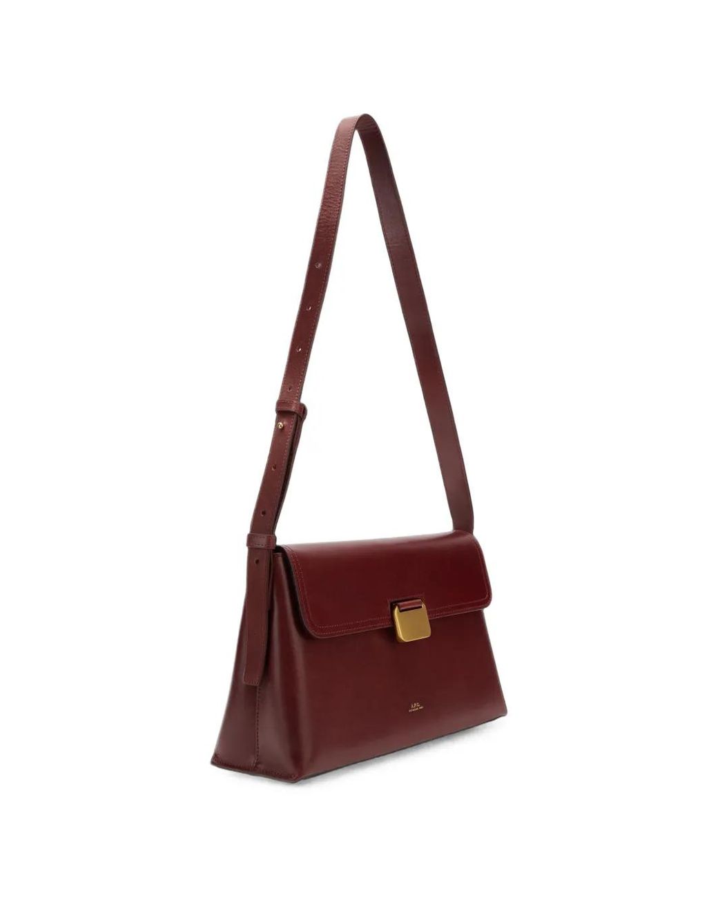A.P.C. Purple Medium Simone Leather Shoulder Bag