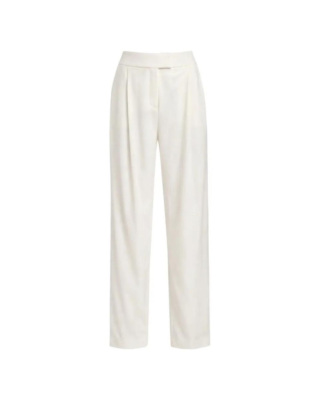 The Sei White Pleat-Detail Trousers