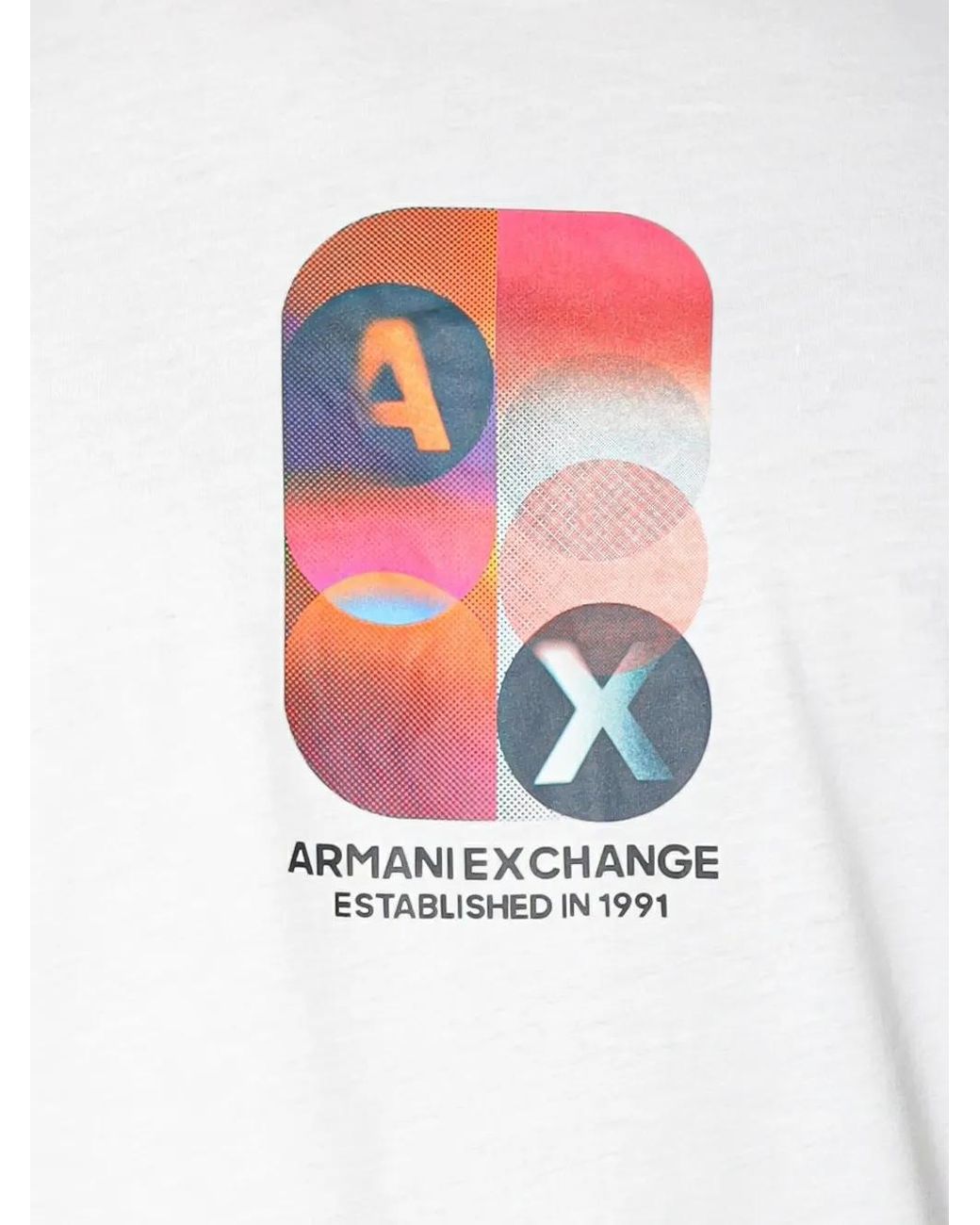 ARMANI EXCHANGE White Graphic-Print T-Shirt for men