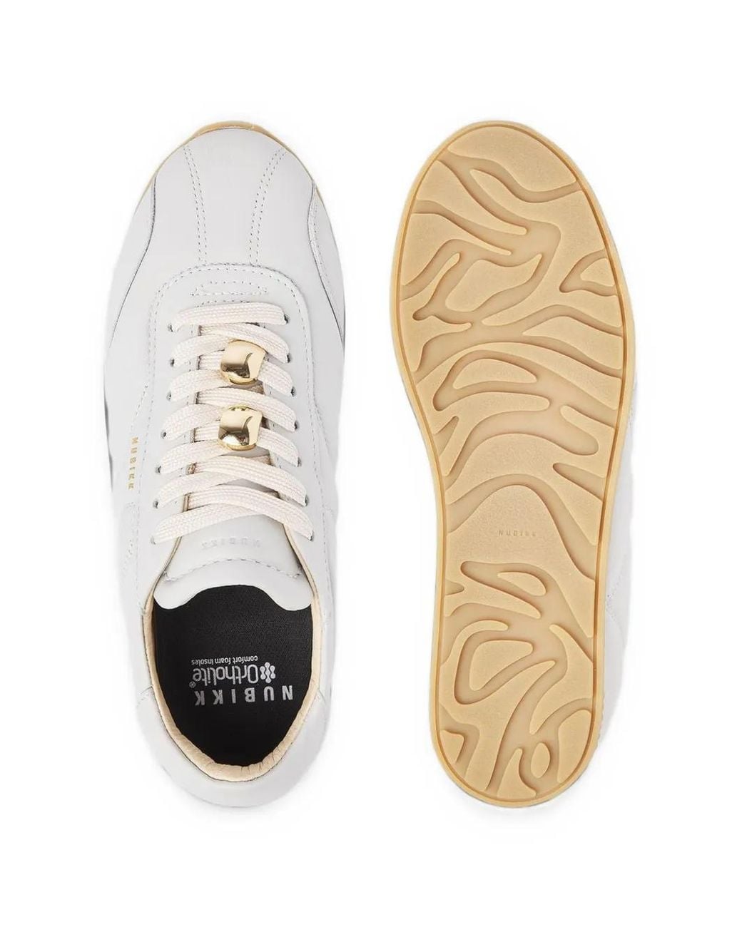 Nubikk White Riley Rush Leather Sneakers