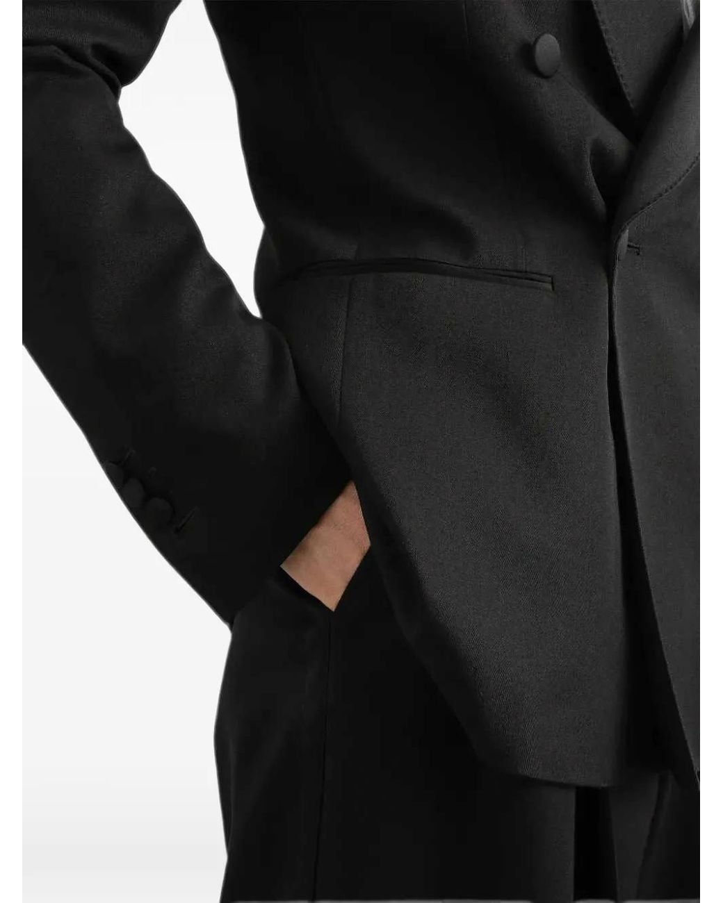 Dolce & Gabbana Black Double-Breasted Tuxedo Jacket for men