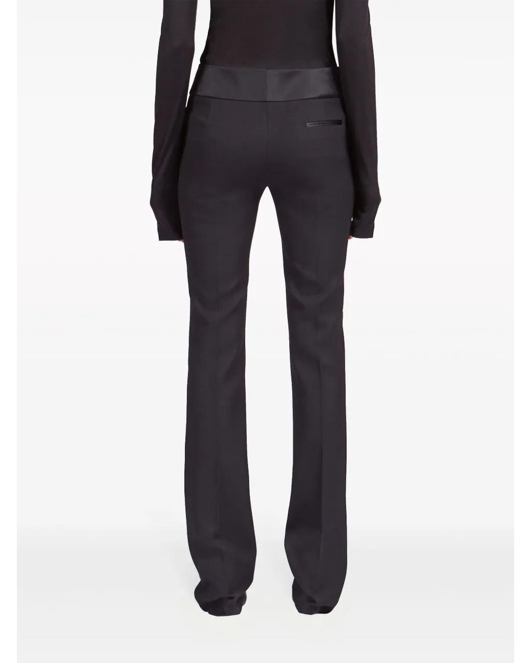 Ferragamo Blue Tuxedo Straight-Leg Tailored Trousers