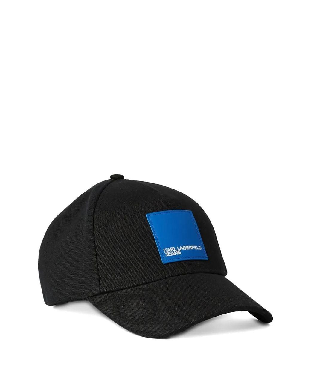 Karl Lagerfeld Blue Logo-Appliqué Baseball Cap for men