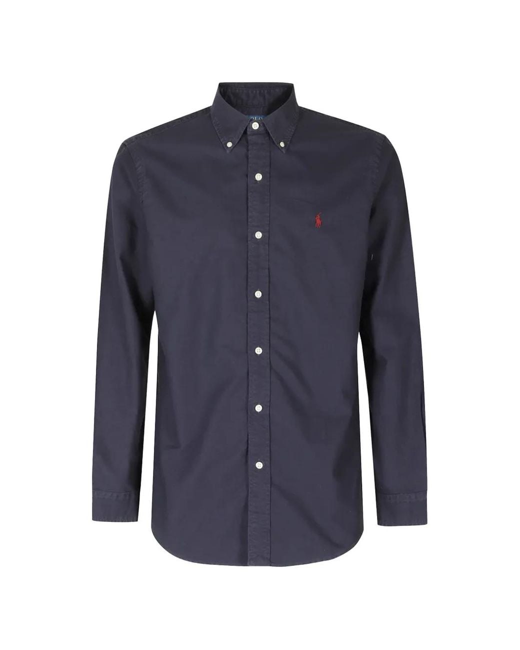 Polo Ralph Lauren Blue Logo-Embroidered Button-Down Shirt for men