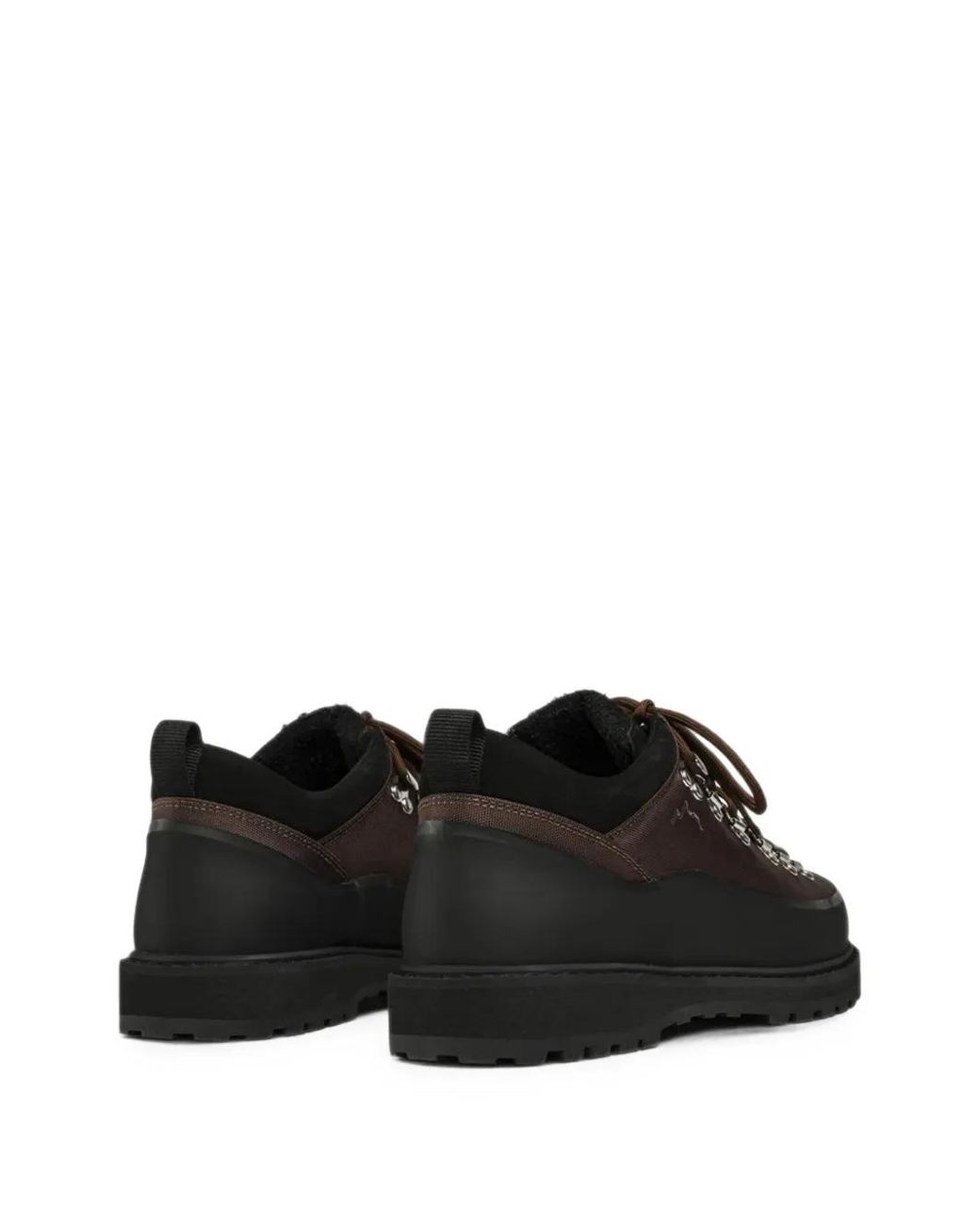 Diemme Black Roccia Basso Panelled Lace-Up Sneakers for men