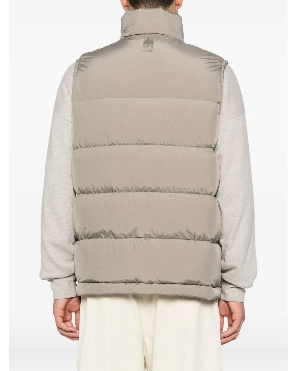 Maison Kitsuné Gray Puffer Gilet for men