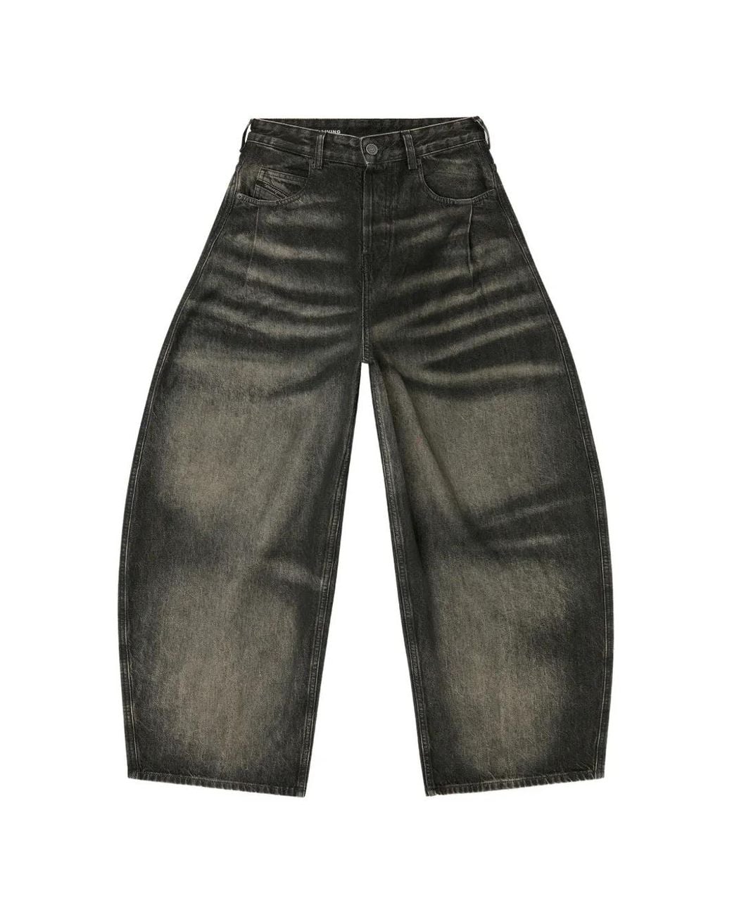 DIESEL Gray Relaxed Jeans High-Waist 1987 D-Khelz