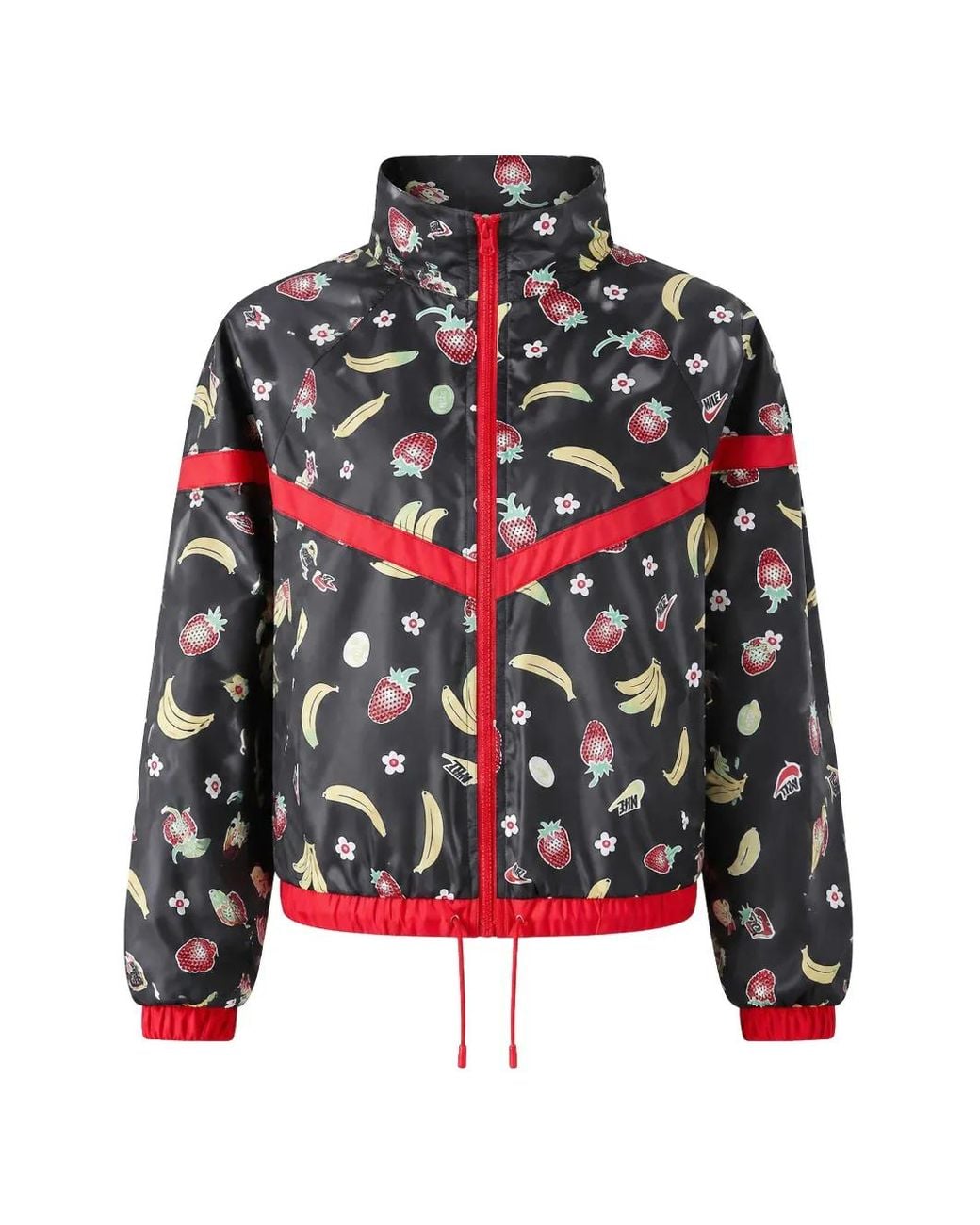 Nike Red Fruit-Print Woven Jacket