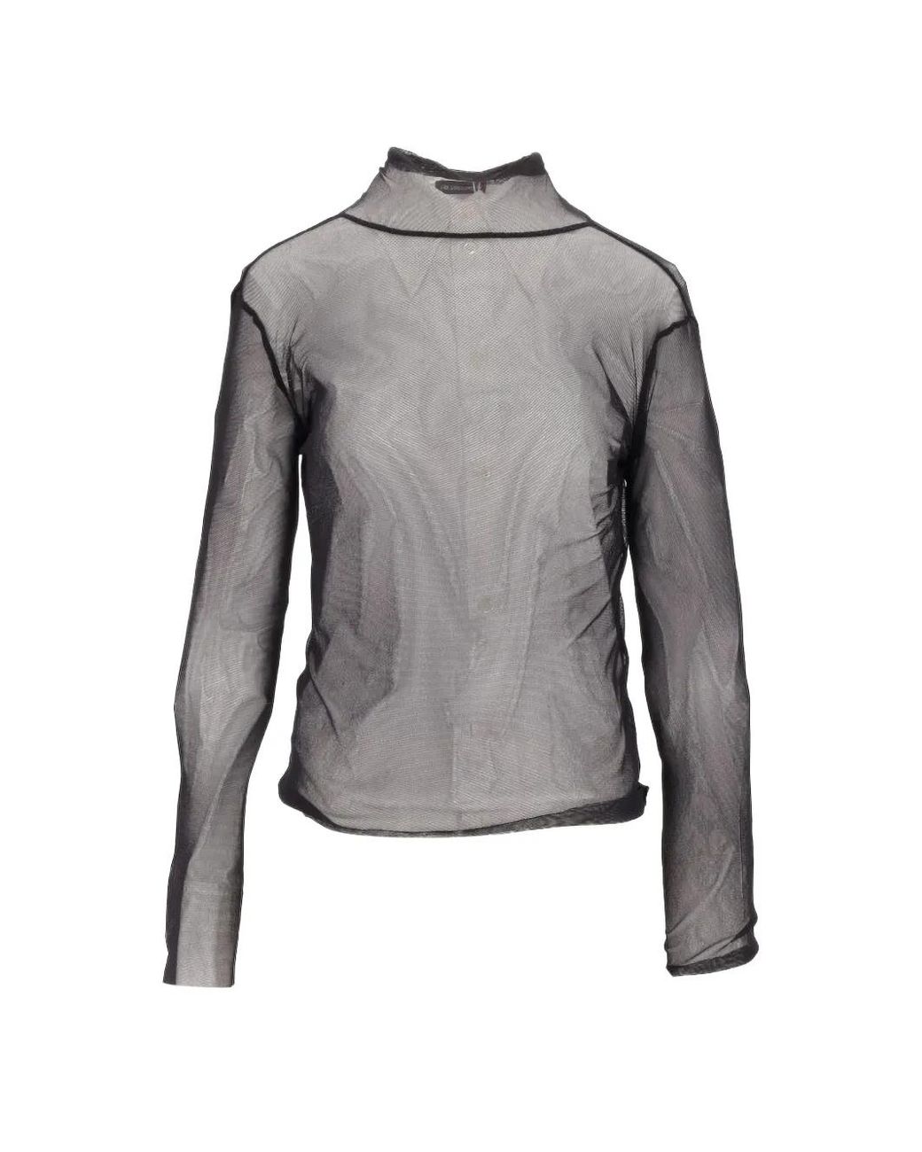 Antipast Gray High-Neck Long-Sleeved Top