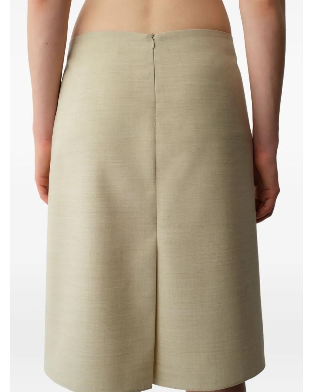 Calvin Klein Natural Rear-Slit Skirt