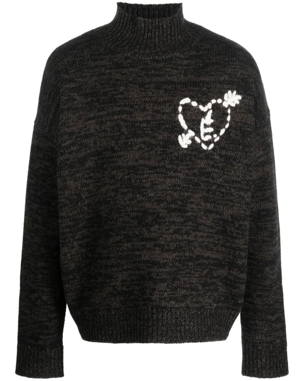 Etudes Studio Black Quartier Mouline Wool Jumper