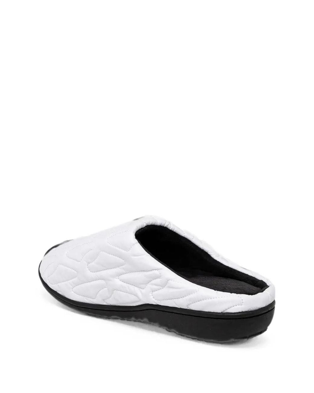 SUBU White Quilted Logo-Embroidered Mules