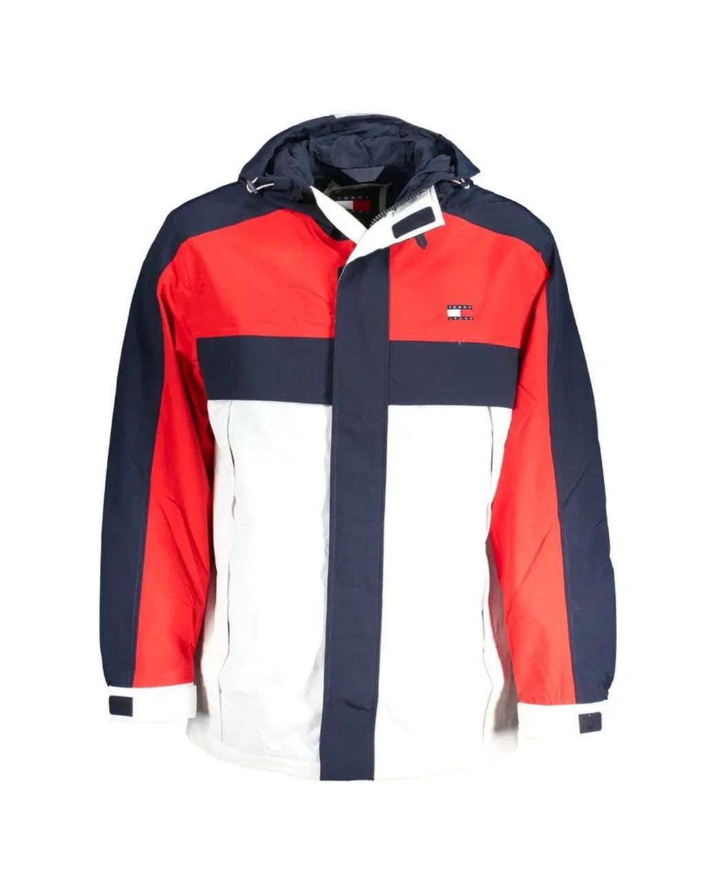 Tommy Hilfiger Red Colorblock Windbreaker Jacket for men