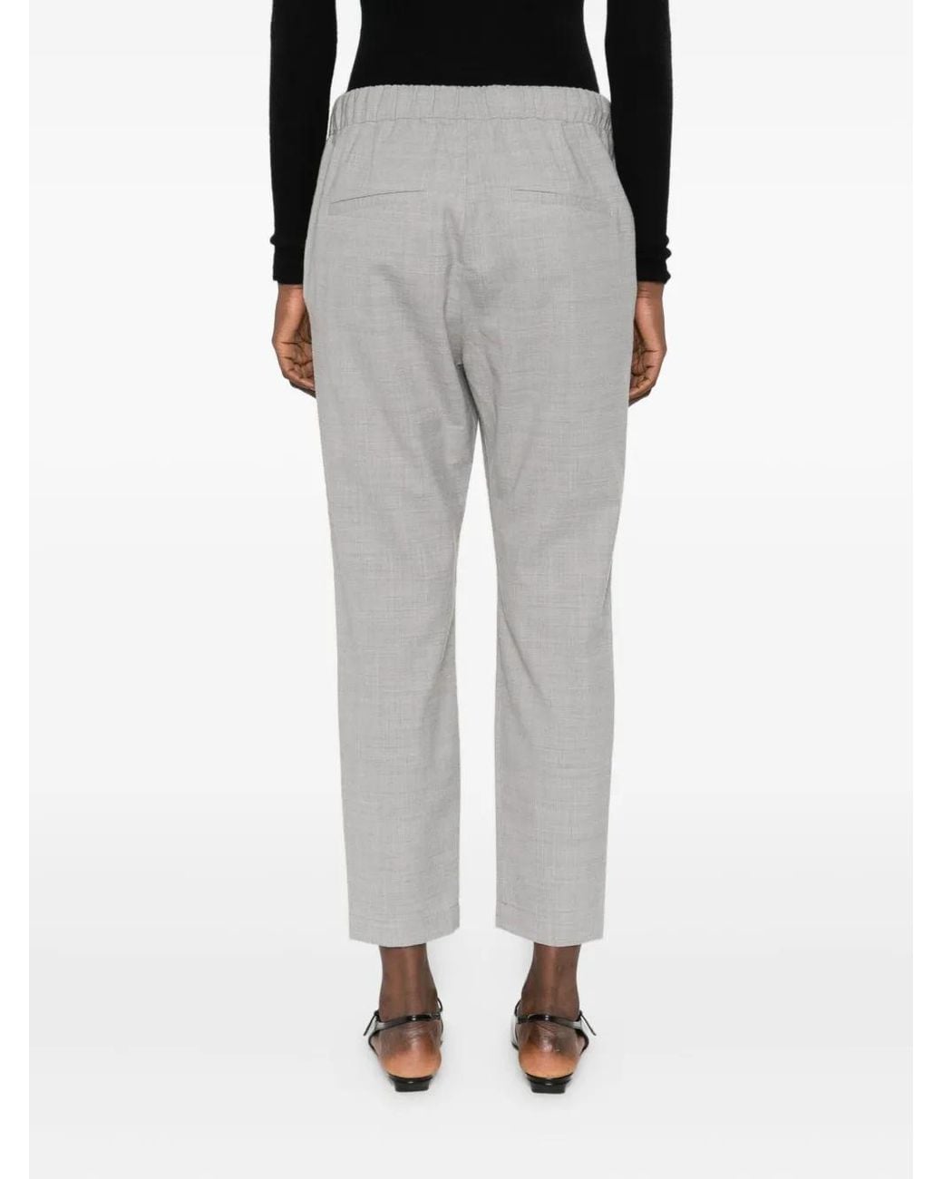Marc O' Polo Gray Drawstring-Waist Trousers