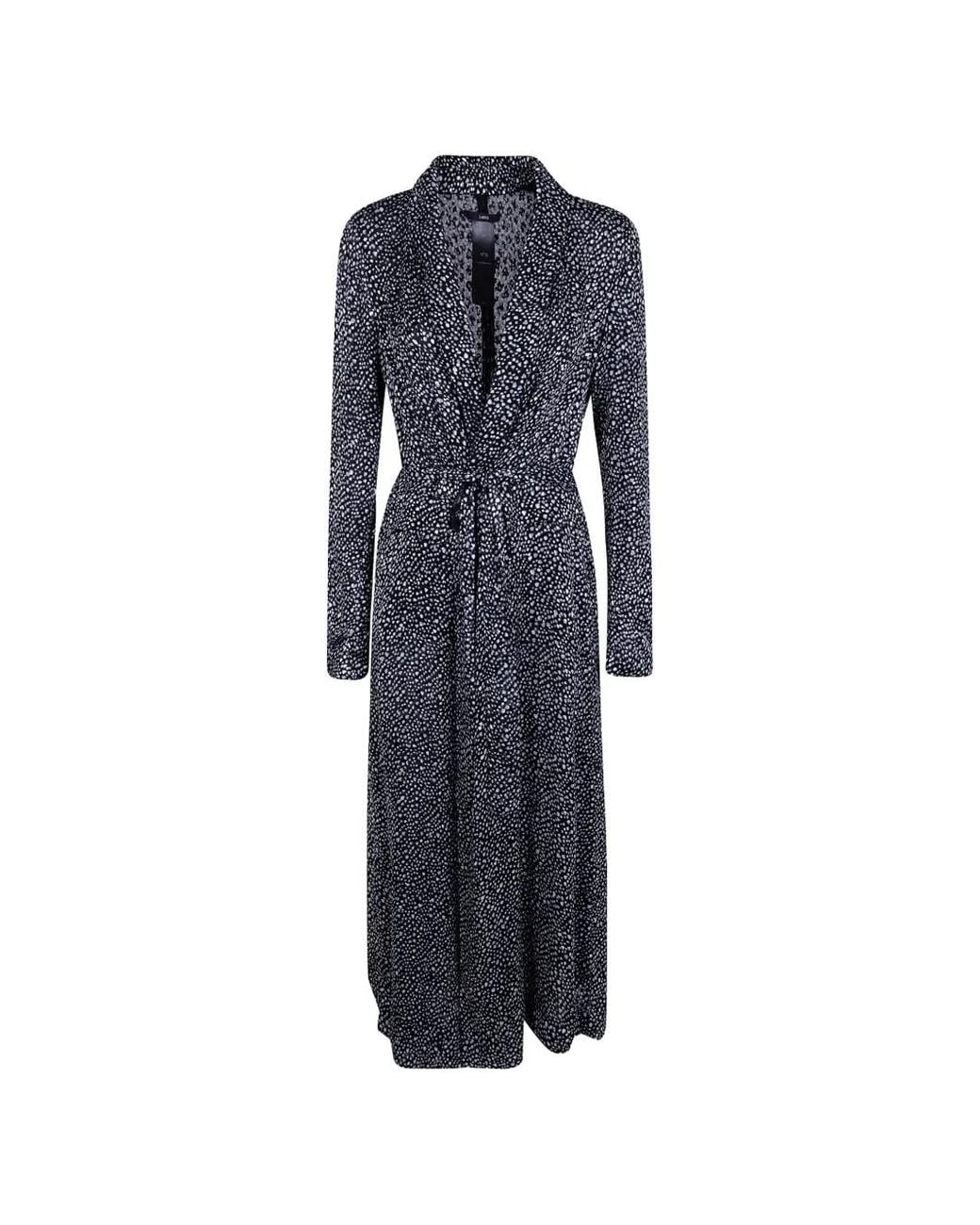 SAPIO Blue Devoré Belted Coat