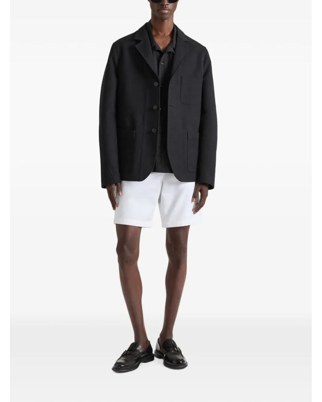 Givenchy Black Single-Breasted Deconstructed Jacket for men