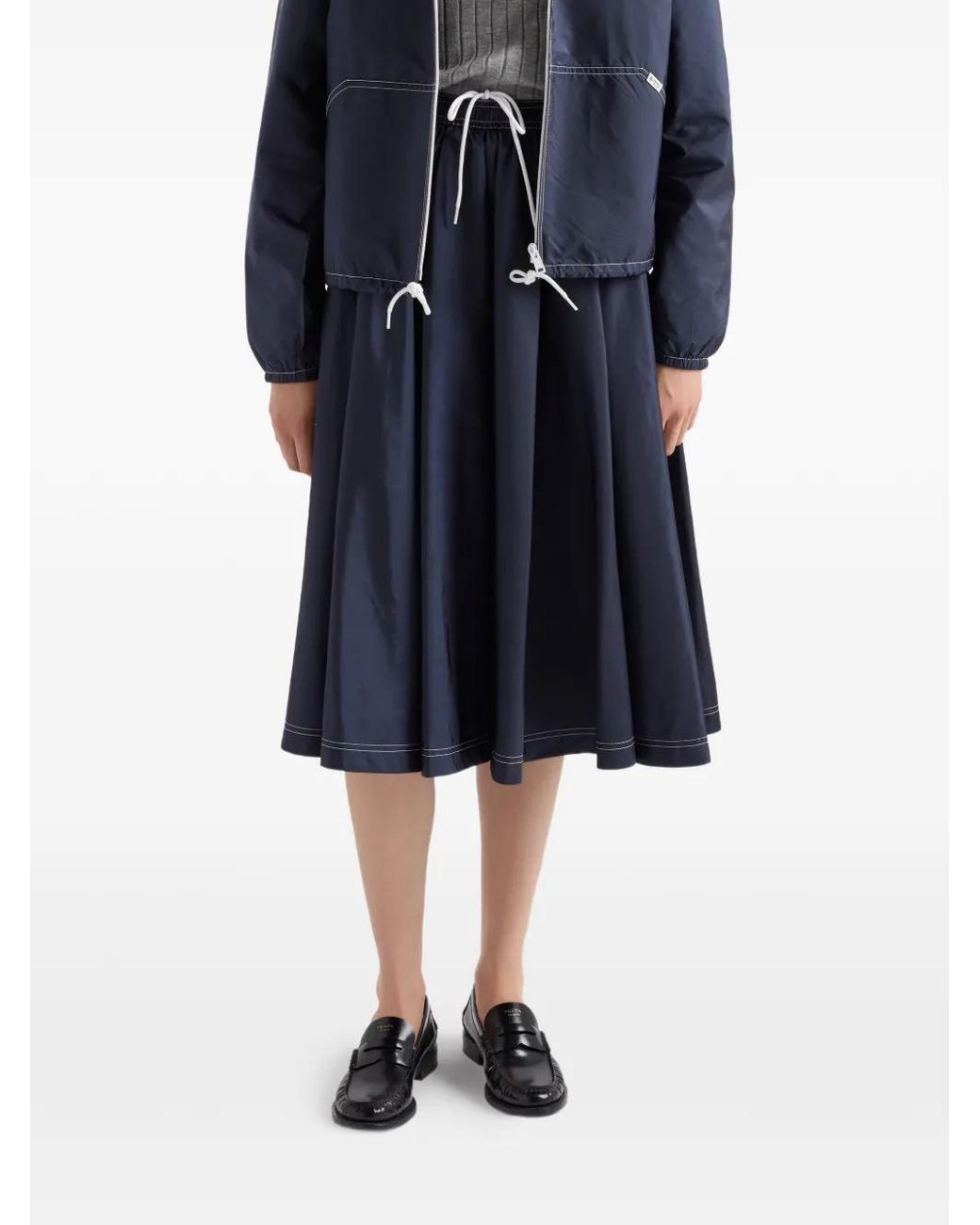 Prada Blue Light Re-Nylon Full Skirt