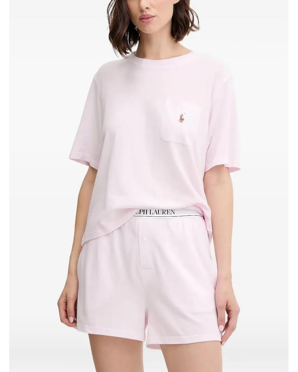 Polo Ralph Lauren White Pocket Logo Pyama Set