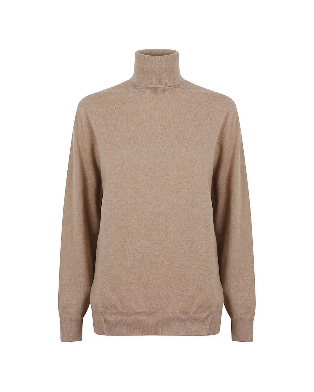 Brunello Cucinelli Natural Roll-Neck Knitted Sweater for men