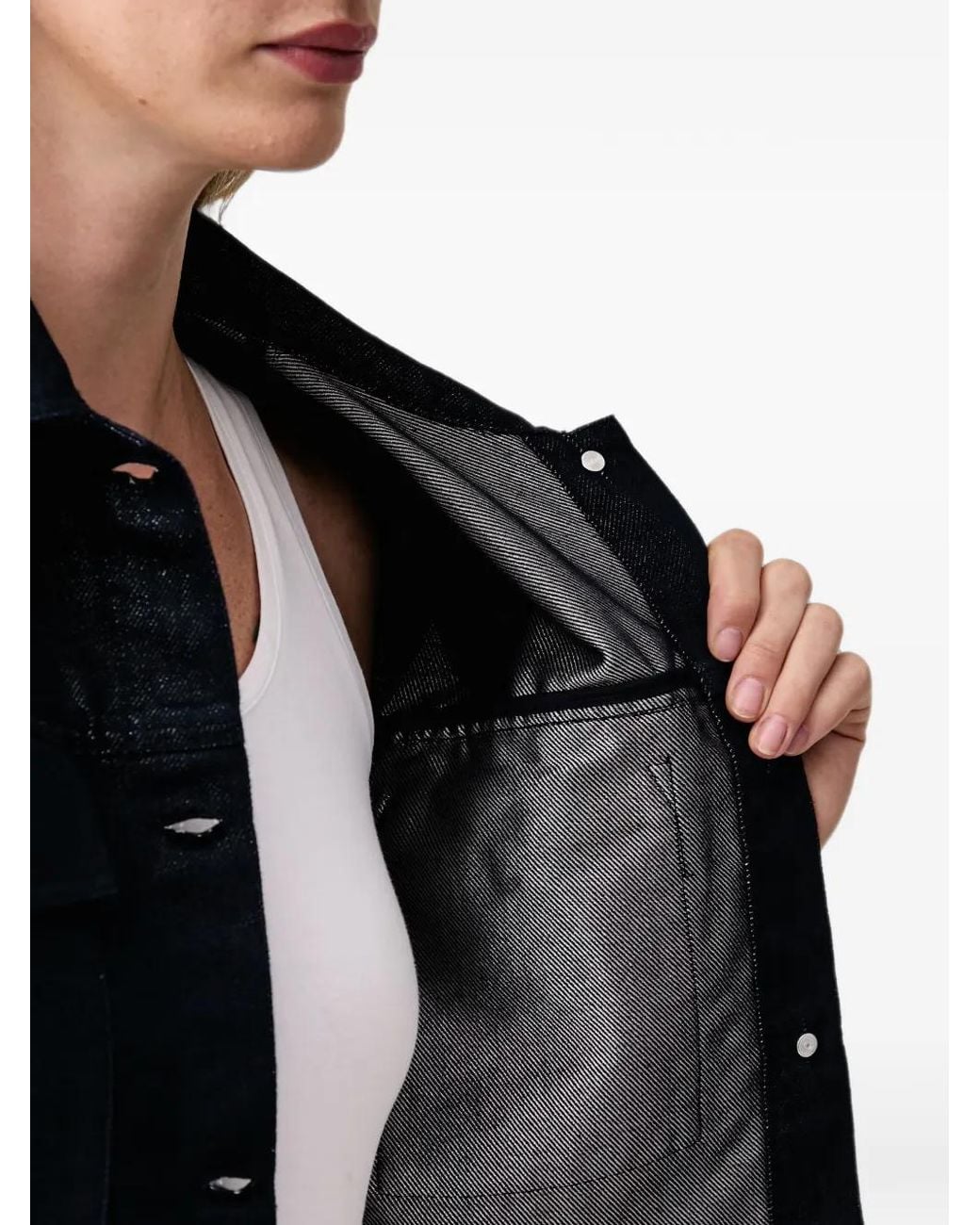 Fracomina Blue Cropped Denim Jacket