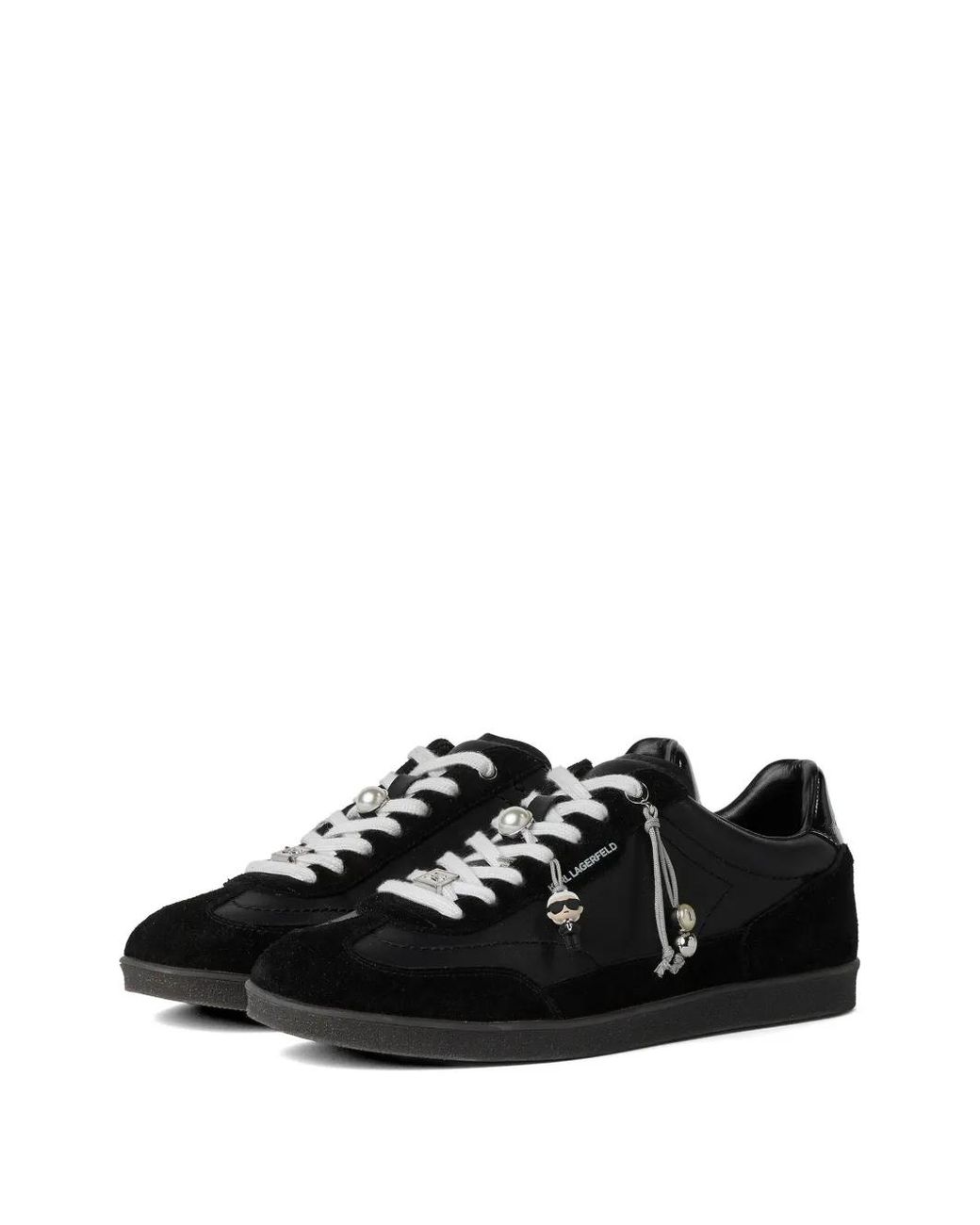Karl Lagerfeld Black Kandidate Ikon Charms Sneakers