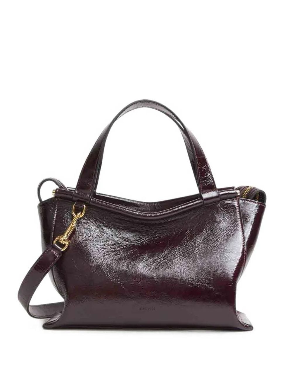 Wandler Purple Ida Patent Leather Tote Bag
