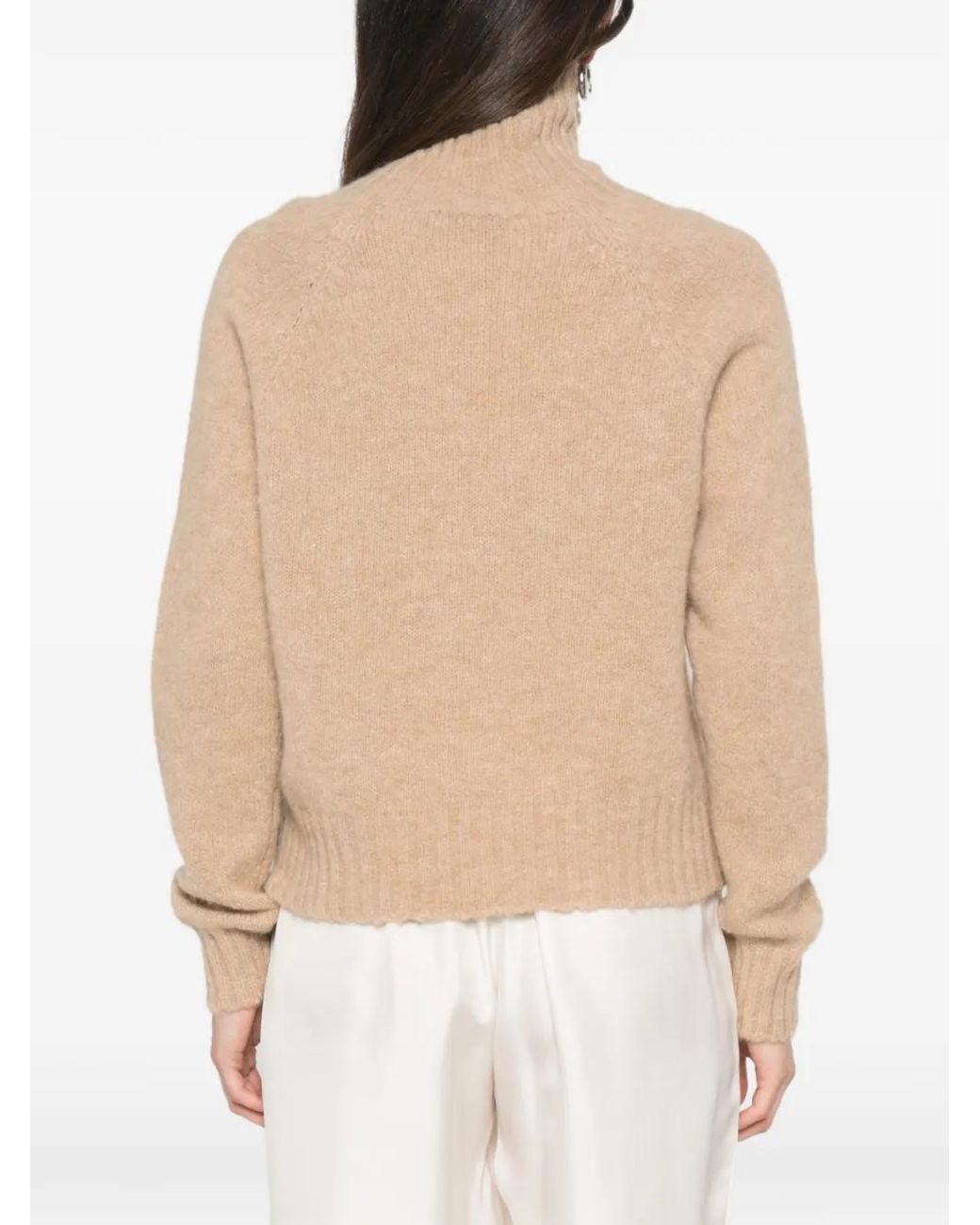Jucca Natural Roll-Neck Raglan-Sleeve Sweater