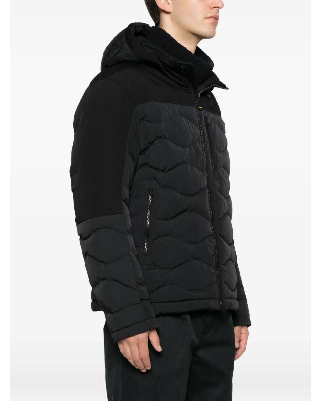 Blauer Black Hooded Quilted Jacket for men