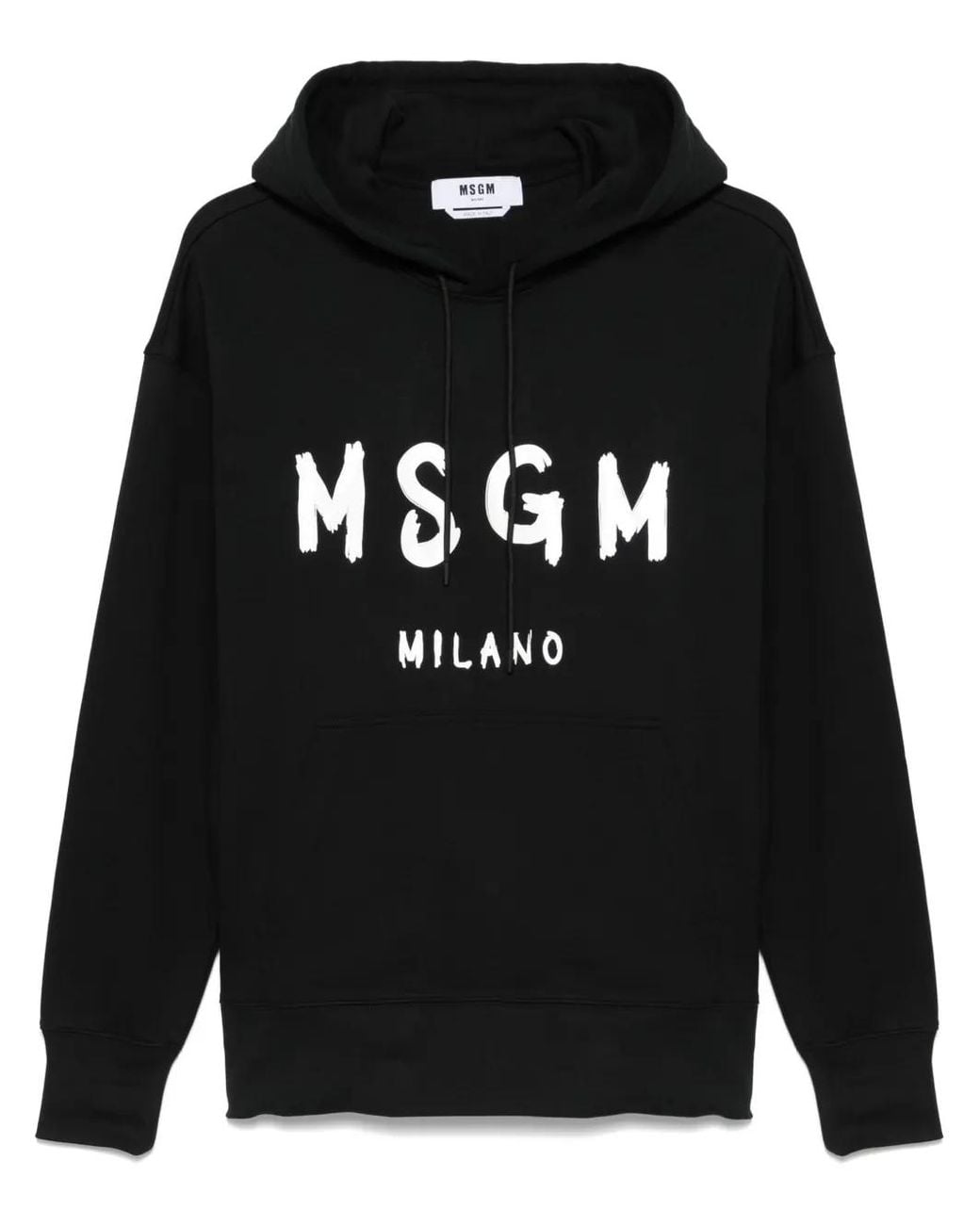 MSGM Hoodie Met Logoprint in het Black voor heren