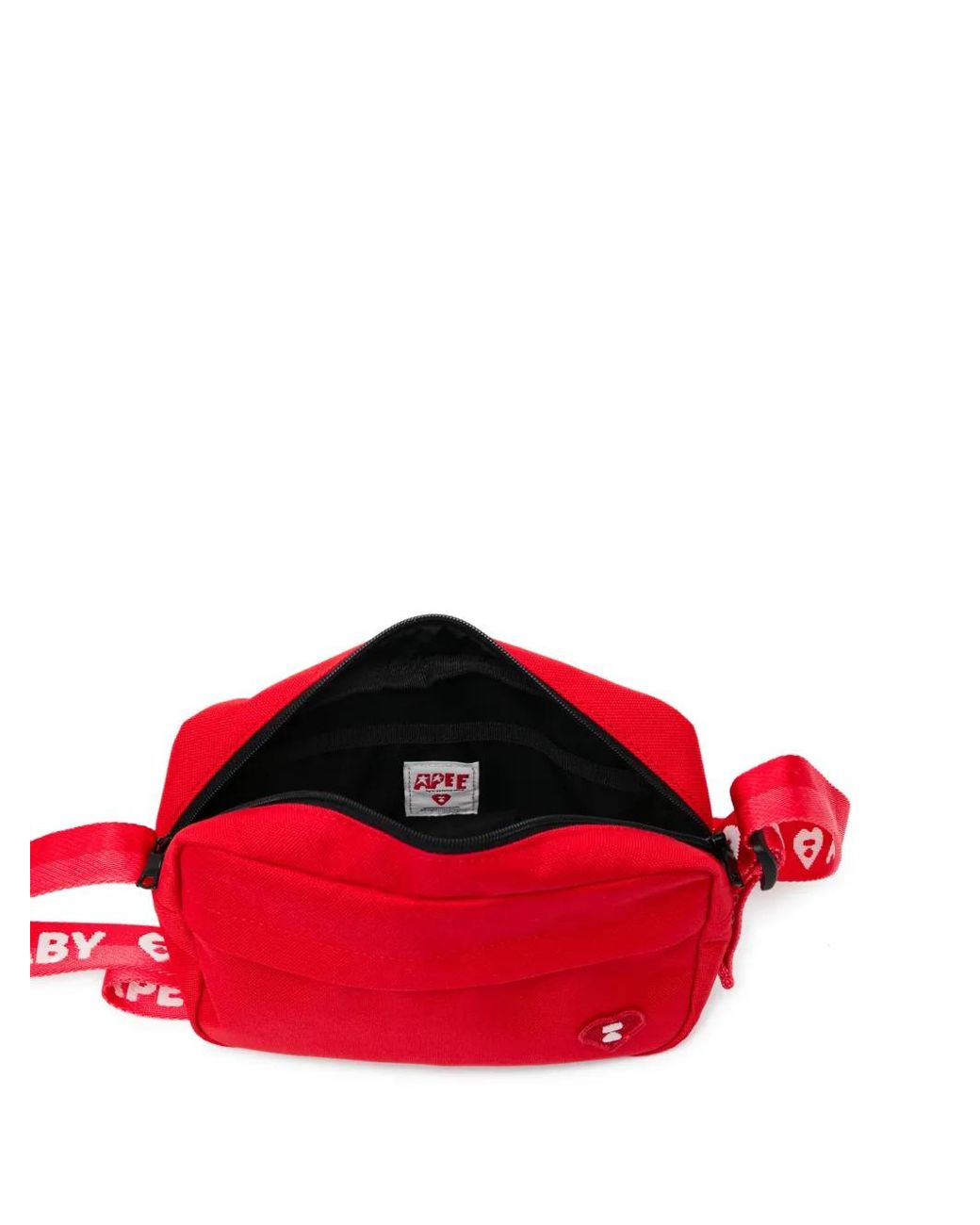 AAPE BY A BATHING AP Red Logo-Print Mini Bag