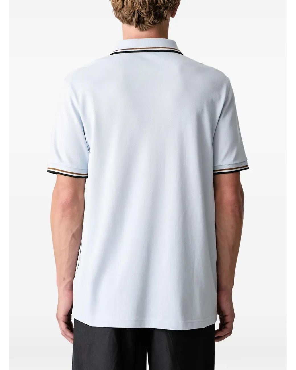 Fred Perry White Twin-Tipped Polo Shirt for men