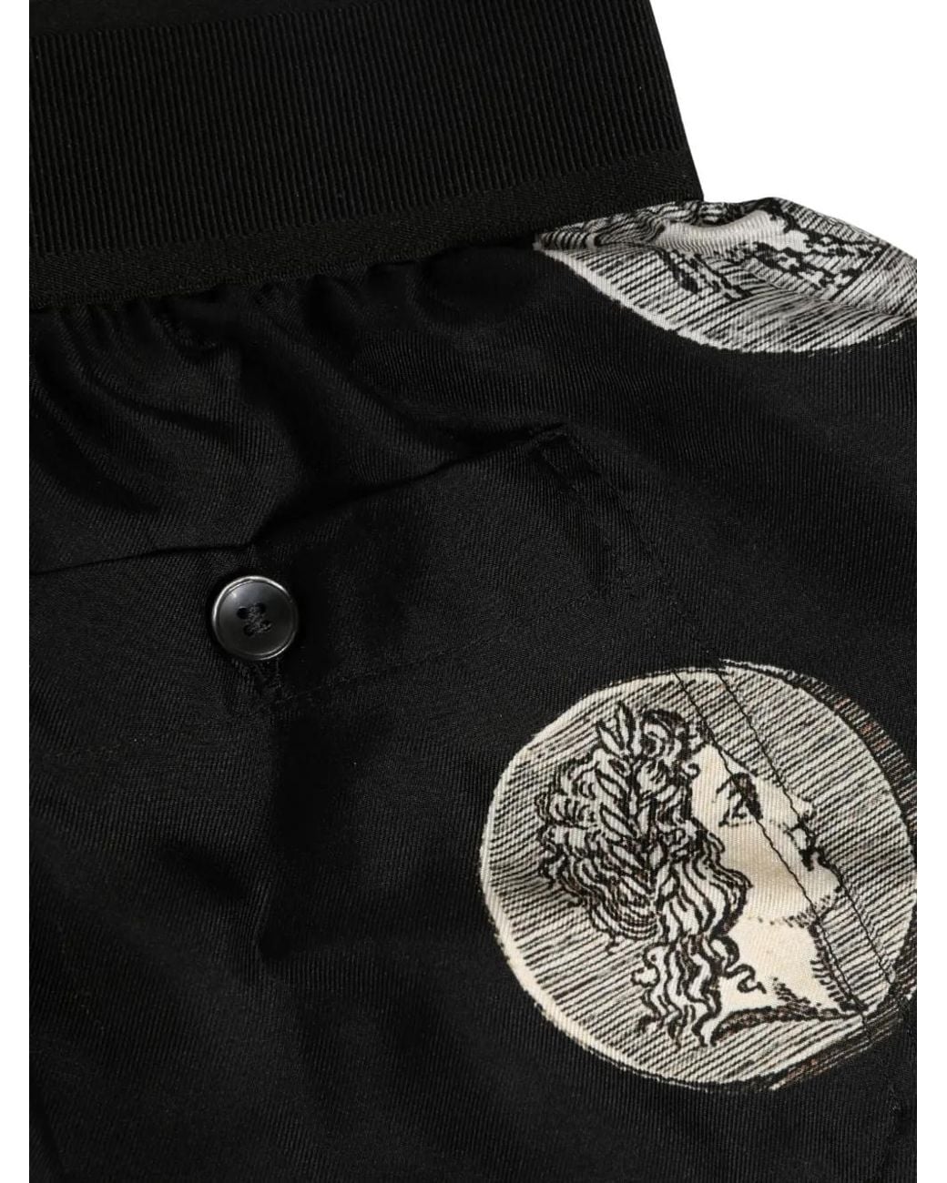 Dolce & Gabbana Black Ancient Coin Print Boxer Shorts Underwear for men