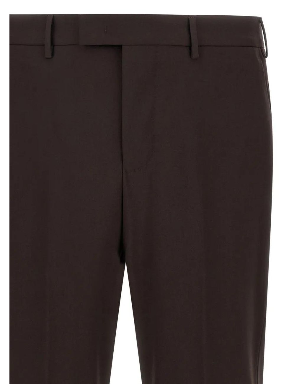 PT Torino Brown Tailored Trousers for men