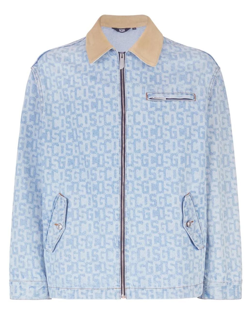 Veste En Jean À Imprimé Monogrammé Gcds pour homme en coloris Blue