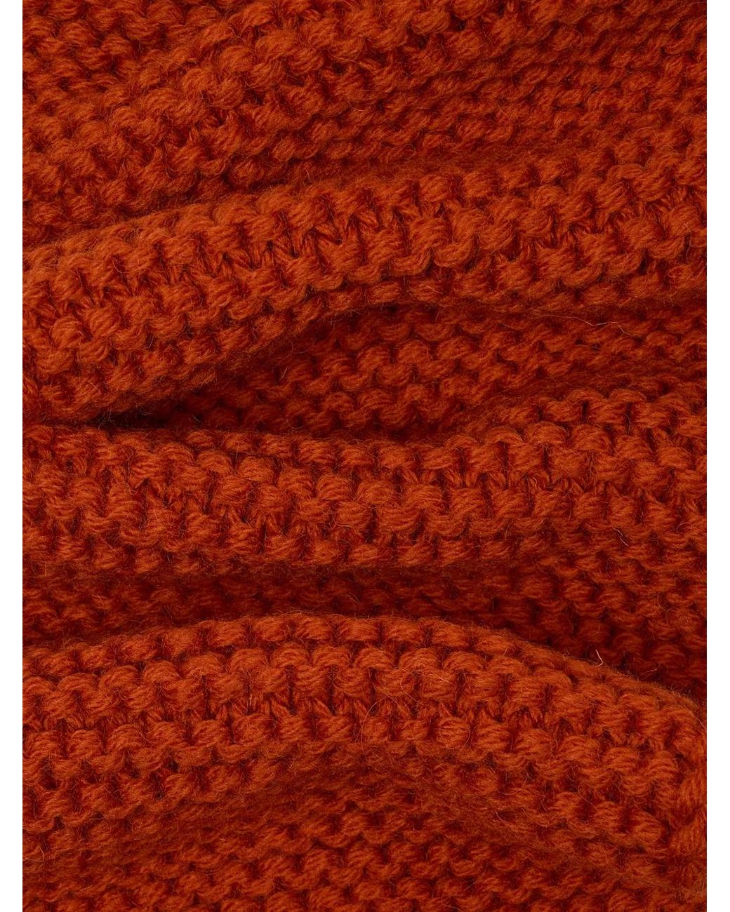 Paul Smith Red Chunky Knit Wool Scarf for men