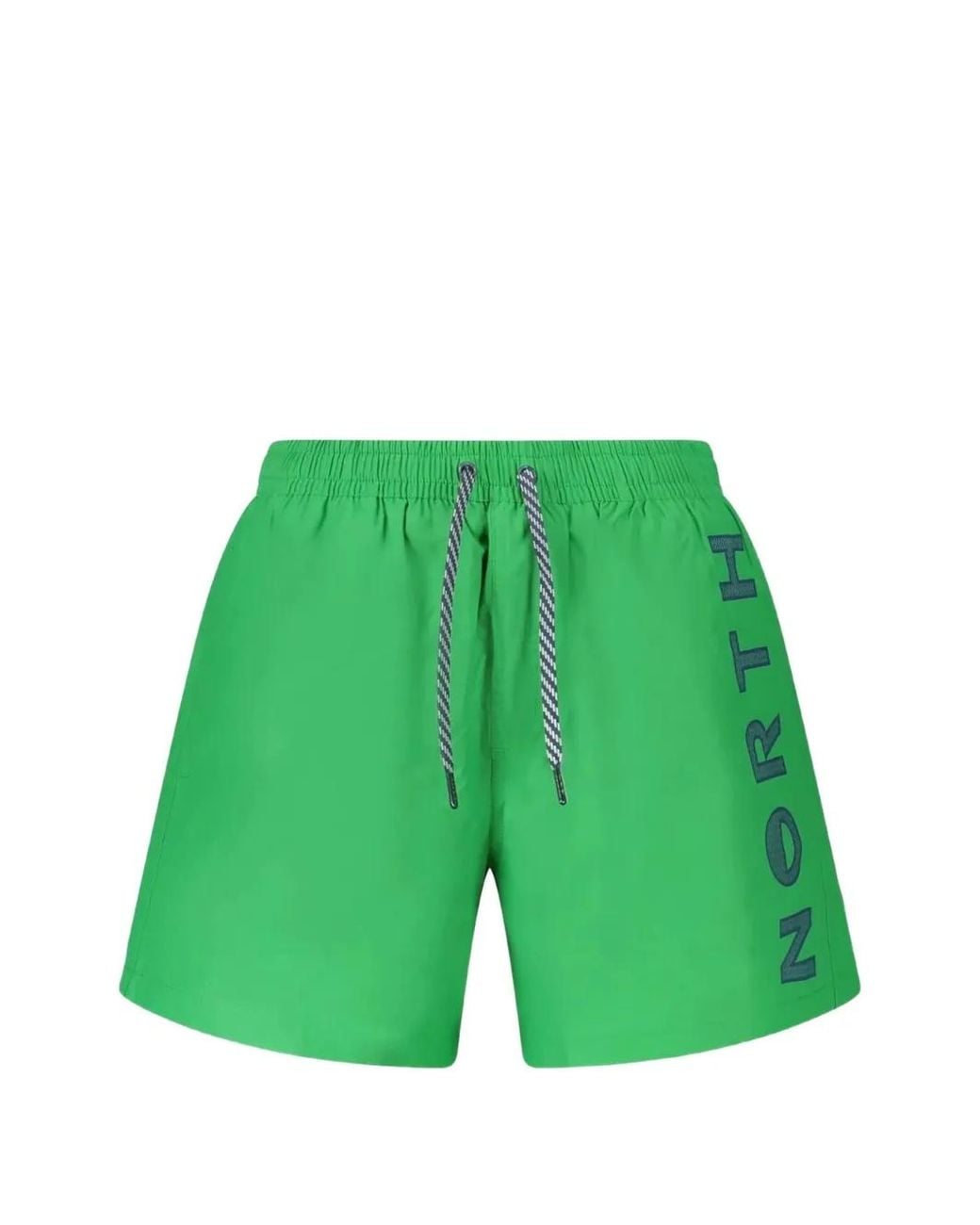 North Sails Green Logo-Print Drawstring Swim Shorts for men