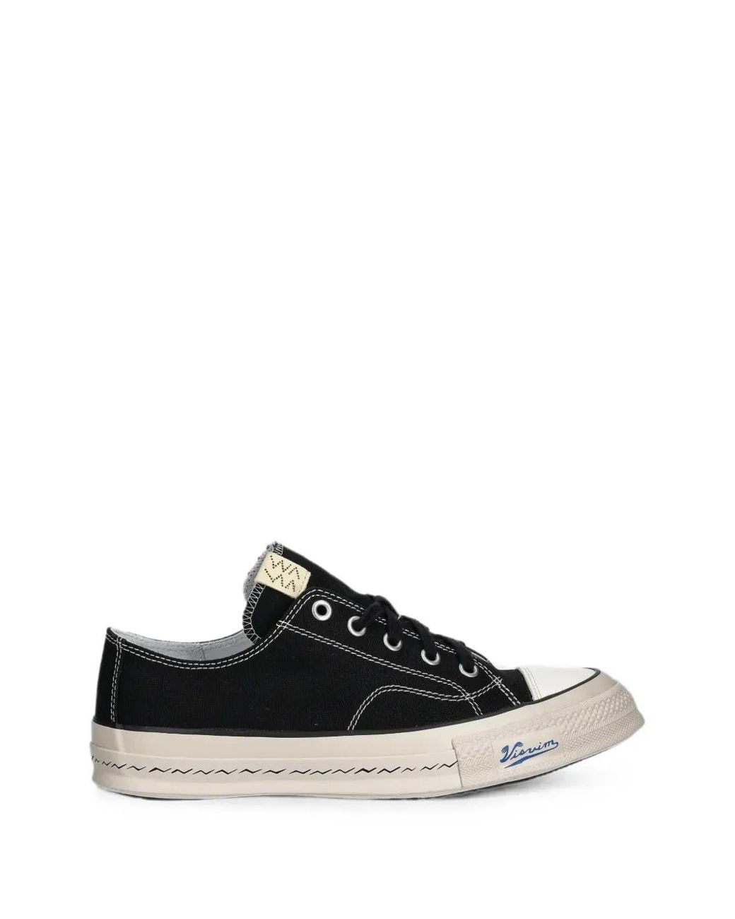 Visvim Black Logo-Patch Low-Top Sneakers for men