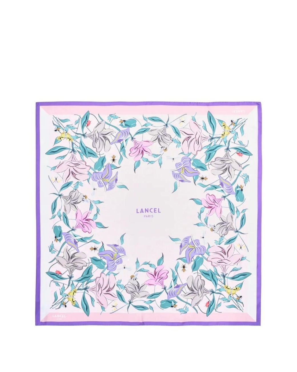 Lancel Blue Printed Square Scarf