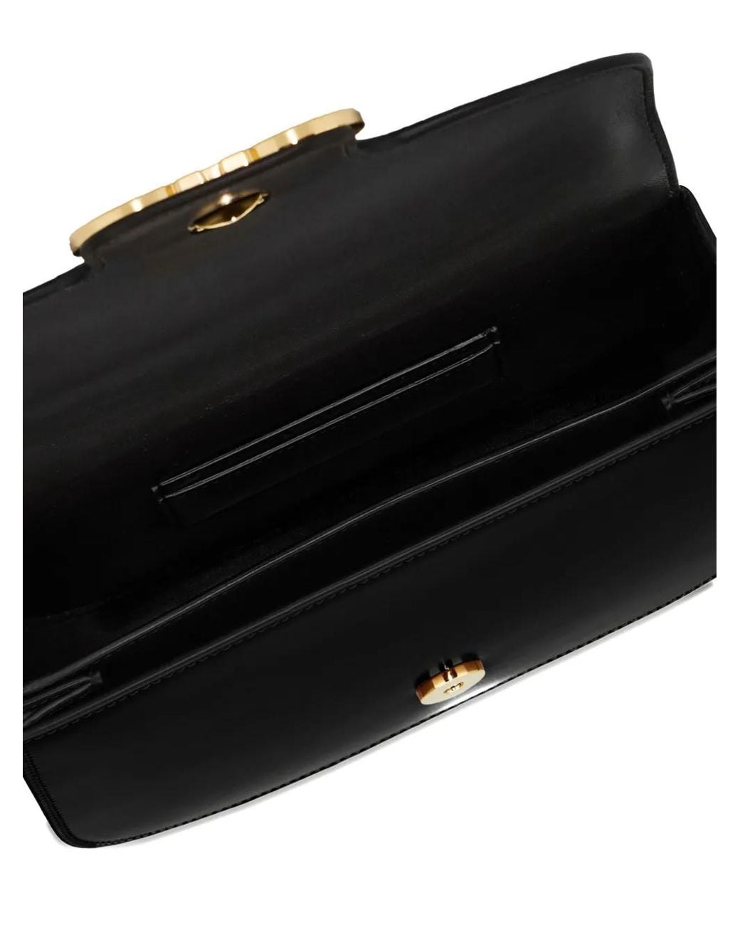 Ferragamo Black Double Gancini North-South Crossbody Bag