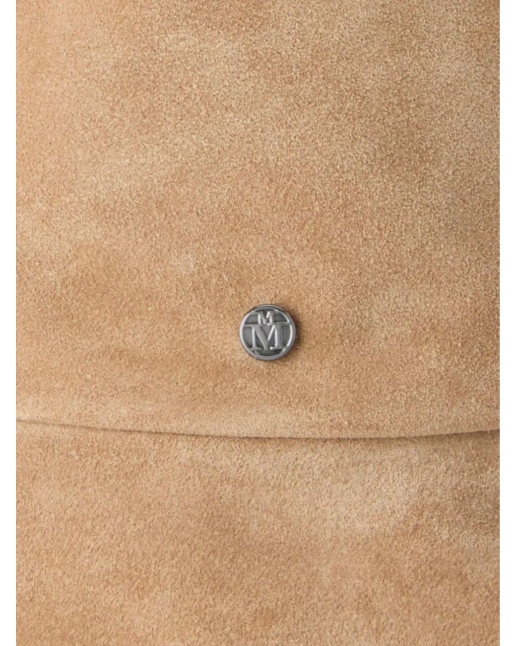 Maison Michel Natural Suede Bucket Hat for men