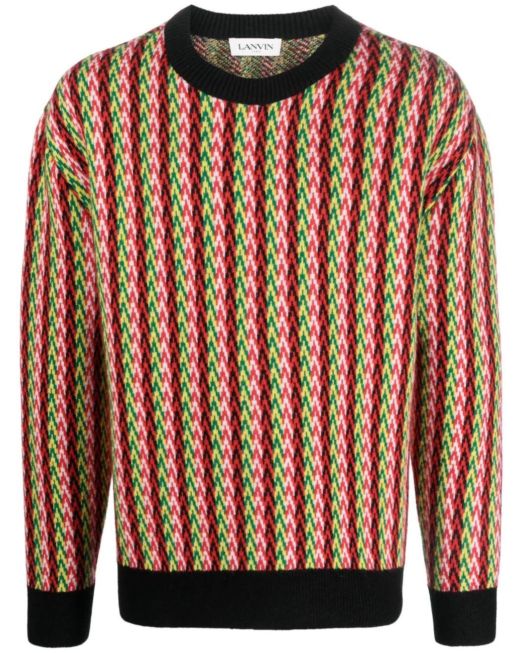 Lanvin Pullover Mit Zickzackmuster in Pink für Herren